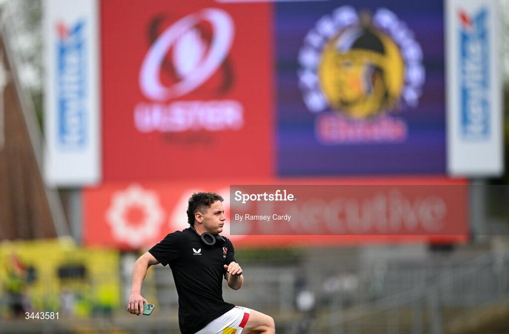 2 May 2026; Mike Lowry of Ulster before the EPCR Challenge Cup semi-final match between Ulster and Exeter Chiefs at Affidea Stadium in Belfast. Photo by Ramsey Cardy/Sportsfile