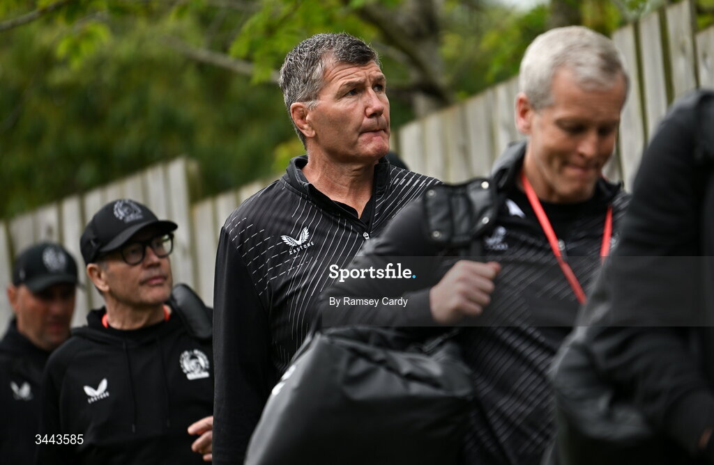2 May 2026; Exeter Chiefs Director of Rugby Rob Baxter before the EPCR Challenge Cup semi-final match between Ulster and Exeter Chiefs at Affidea Stadium in Belfast. Photo by Ramsey Cardy/Sportsfile