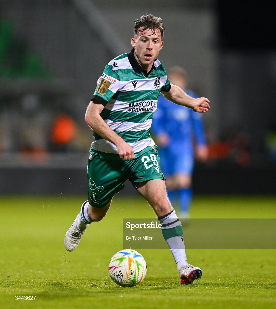 1 May 2026; Jack Byrne of Shamrock Rovers during the SSE Airtricity Men's Premier Division match between Shamrock Rovers and Waterford at Tallaght Stadium in Dublin. Photo by Tyler Miller/Sportsfile