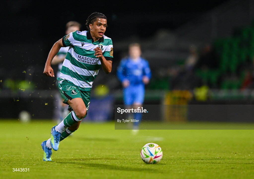 1 May 2026; Victor Ozhianvuna of Shamrock Rovers during the SSE Airtricity Men's Premier Division match between Shamrock Rovers and Waterford at Tallaght Stadium in Dublin. Photo by Tyler Miller/Sportsfile