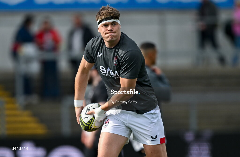 2 May 2026; Jude Postlethwaite of Ulster before the EPCR Challenge Cup semi-final match between Ulster and Exeter Chiefs at Affidea Stadium in Belfast. Photo by Ramsey Cardy/Sportsfile