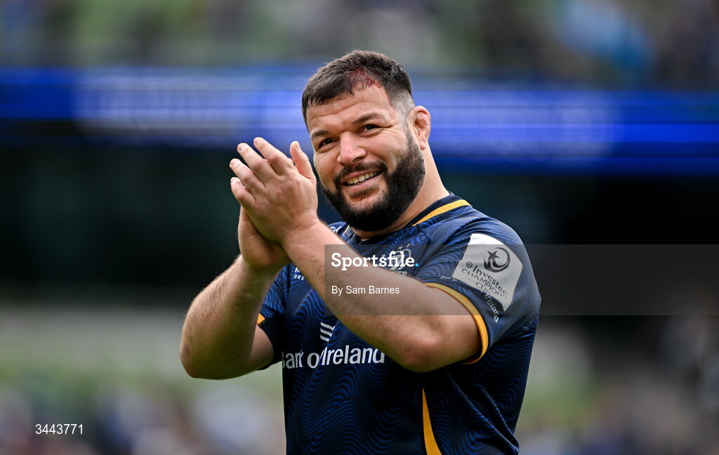 2 May 2026; Rabah Slimani of Leinster after the Investec Champions Cup semi-final match between Leinster and RC Toulon at the Aviva Stadium in Dublin. Photo by Sam Barnes/Sportsfile