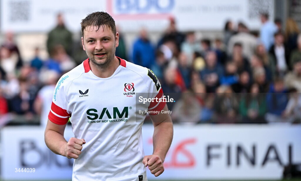 2 May 2026; Iain Henderson of Ulster after the EPCR Challenge Cup semi-final match between Ulster and Exeter Chiefs at Affidea Stadium in Belfast. Photo by Ramsey Cardy/Sportsfile