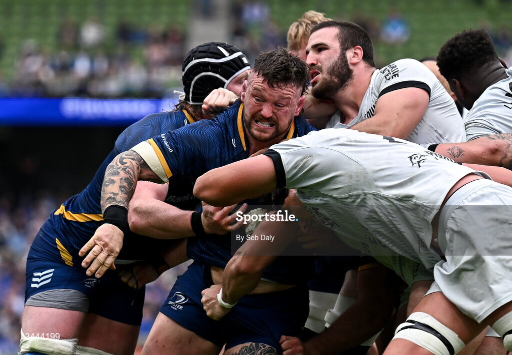 2 May 2026; Andrew Porter of Leinster in a maul during the Investec Champions Cup semi-final match between Leinster and RC Toulon at the Aviva Stadium in Dublin. Photo by Seb Daly/Sportsfile