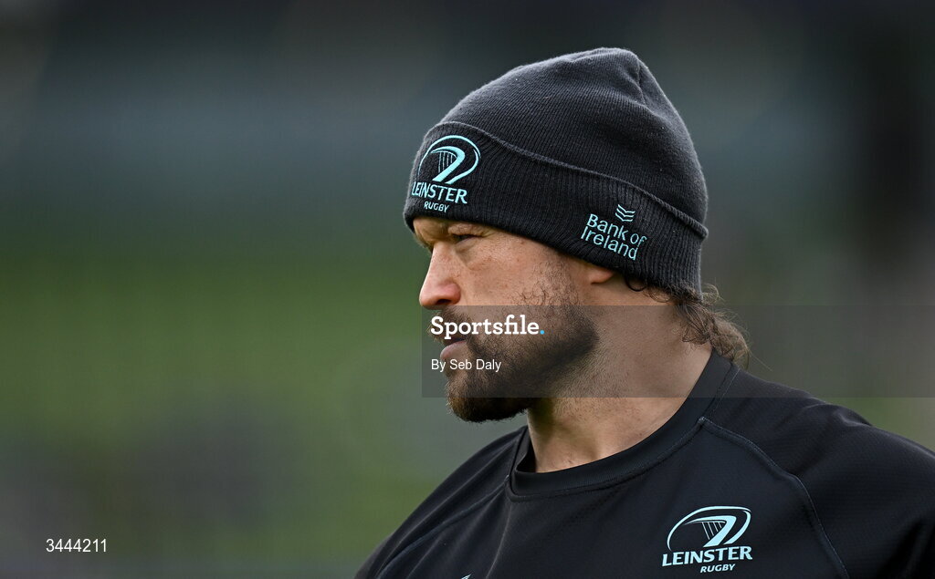 2 May 2026; Andrew Porter of Leinster before the Investec Champions Cup semi-final match between Leinster and RC Toulon at the Aviva Stadium in Dublin. Photo by Seb Daly/Sportsfile