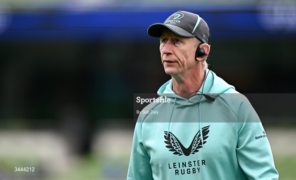 2 May 2026; Leinster head coach Leo Cullen before the Investec Champions Cup semi-final match between Leinster and RC Toulon at the Aviva Stadium in Dublin. Photo by Seb Daly/Sportsfile