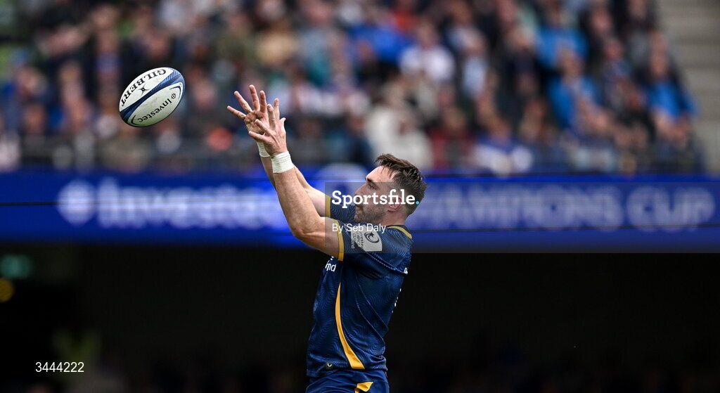 2 May 2026; Jack Conan of Leinster during the Investec Champions Cup semi-final match between Leinster and RC Toulon at the Aviva Stadium in Dublin. Photo by Seb Daly/Sportsfile