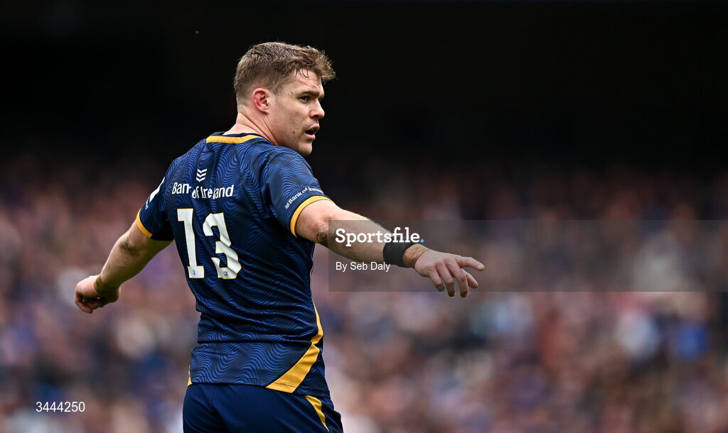 2 May 2026; Garry Ringrose of Leinster during the Investec Champions Cup semi-final match between Leinster and RC Toulon at the Aviva Stadium in Dublin. Photo by Seb Daly/Sportsfile