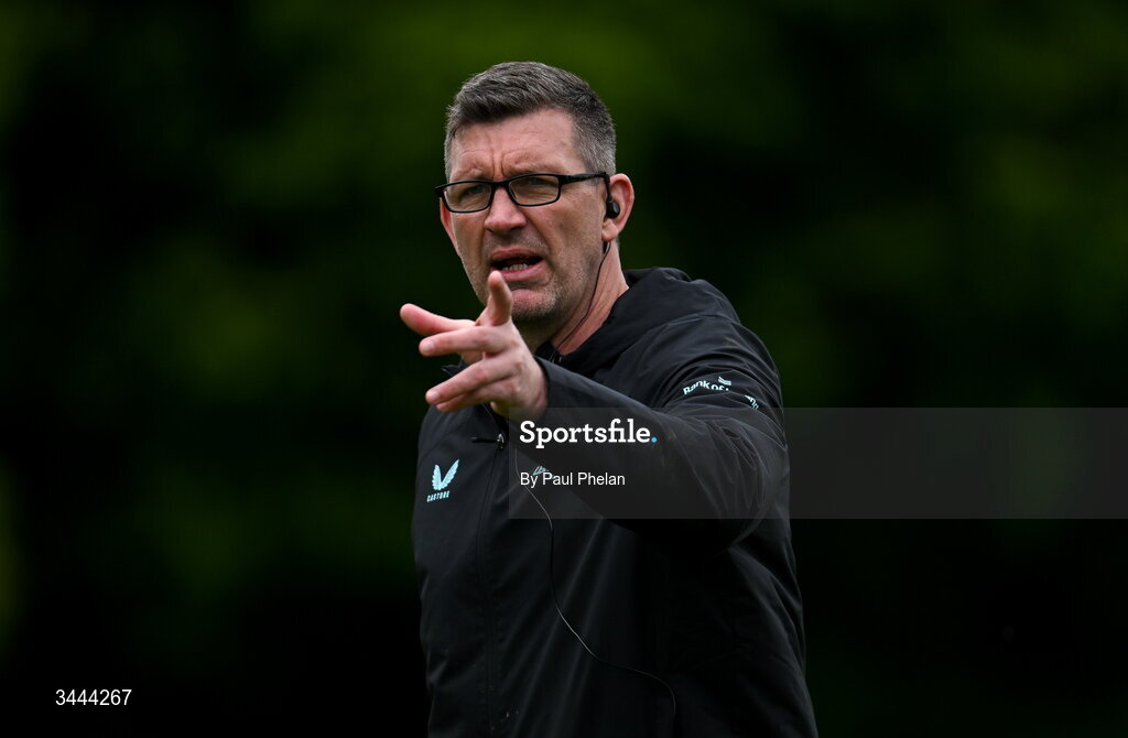 2 May 2026; Leinster assistant coach Niall Smullen during the IRFU Men's Junior Interprovincials Round 2 match between Munster and Leinster at DLSP FC in Kiltiernan, Dublin. Photo by Paul Phelan/Sportsfile