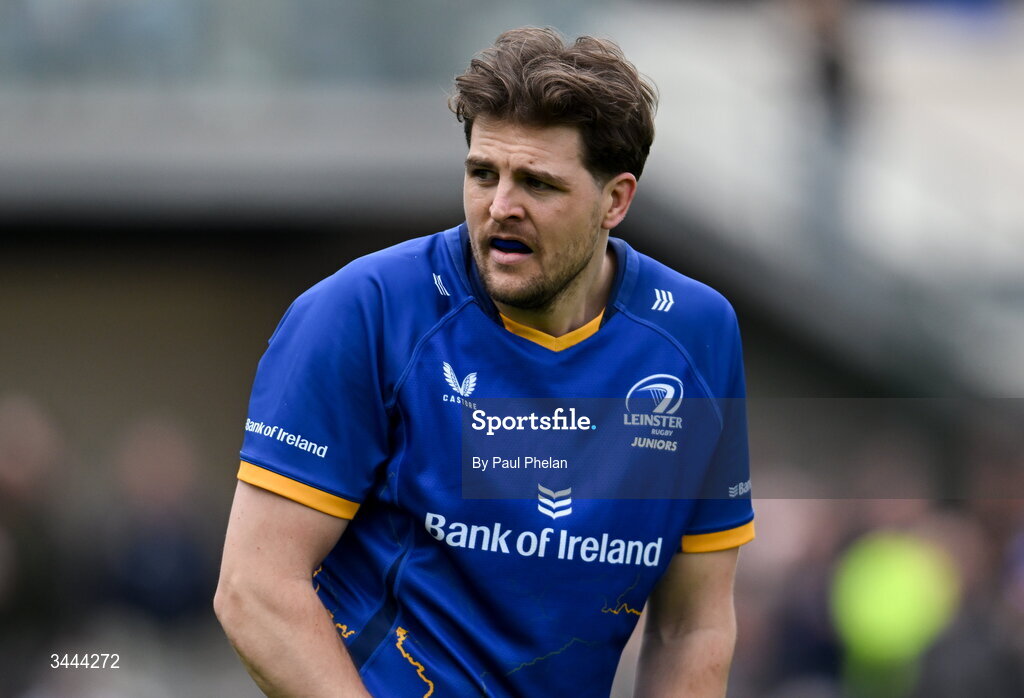 2 May 2026; Evan Dixon of Leinster during the IRFU Men's Junior Interprovincials Round 2 match between Munster and Leinster at DLSP FC in Kiltiernan, Dublin. Photo by Paul Phelan/Sportsfile