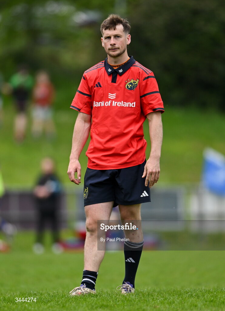 2 May 2026; Jack O'Connell of Munster during the IRFU Men's Junior Interprovincials Round 2 match between Munster and Leinster at DLSP FC in Kiltiernan, Dublin. Photo by Paul Phelan/Sportsfile
