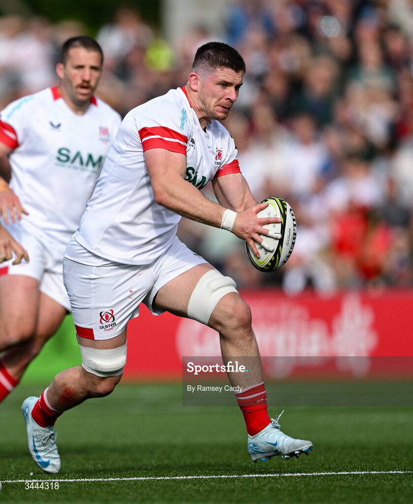 2 May 2026; Nick Timoney of Ulster during the EPCR Challenge Cup semi-final match between Ulster and Exeter Chiefs at Affidea Stadium in Belfast. Photo by Ramsey Cardy/Sportsfile