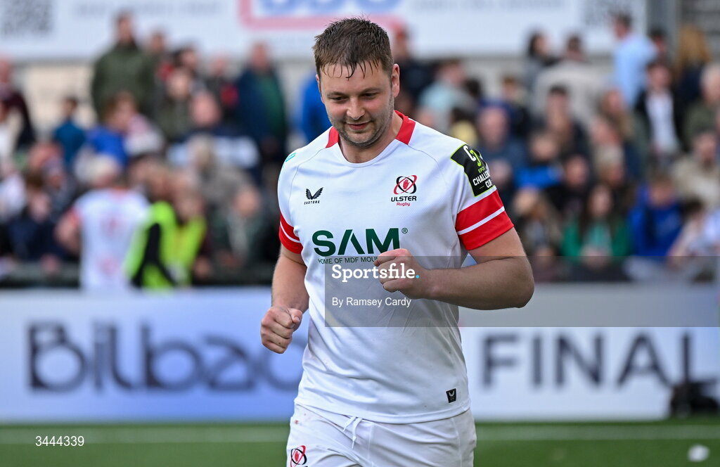 2 May 2026; Iain Henderson of Ulster after the EPCR Challenge Cup semi-final match between Ulster and Exeter Chiefs at Affidea Stadium in Belfast. Photo by Ramsey Cardy/Sportsfile