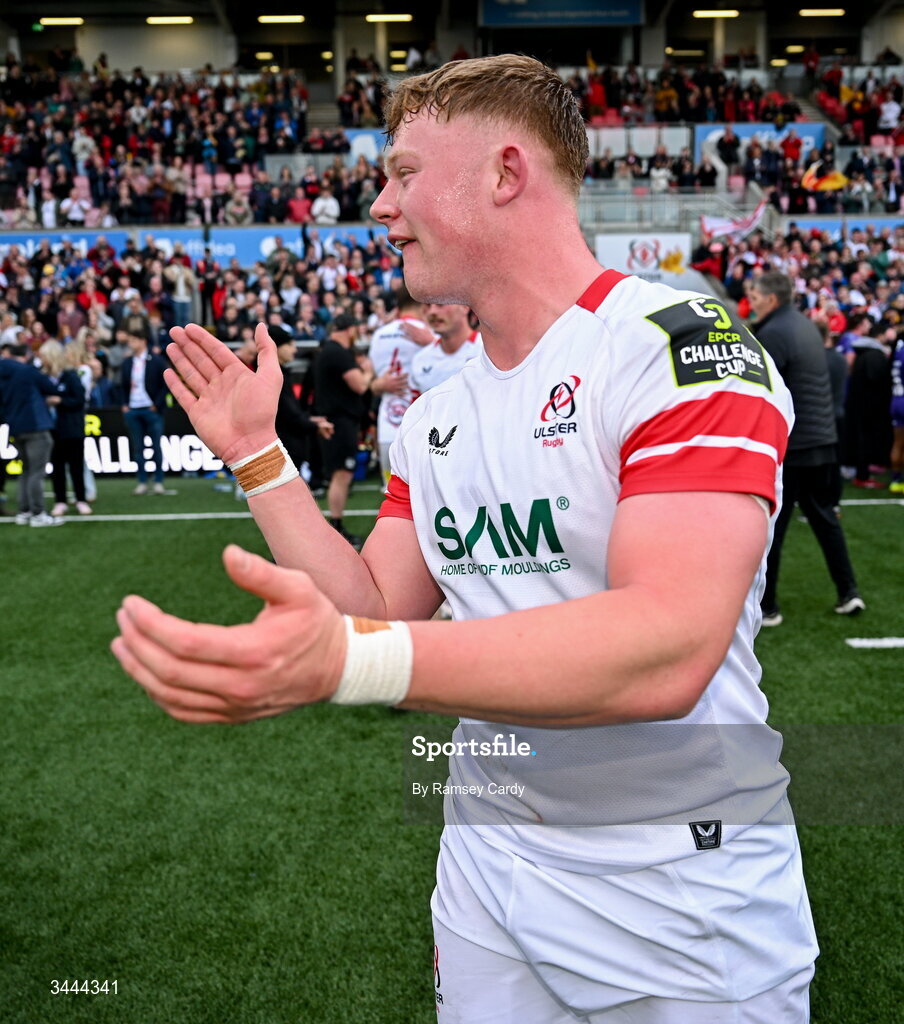 2 May 2026; Bryn Ward of Ulster after the EPCR Challenge Cup semi-final match between Ulster and Exeter Chiefs at Affidea Stadium in Belfast. Photo by Ramsey Cardy/Sportsfile
