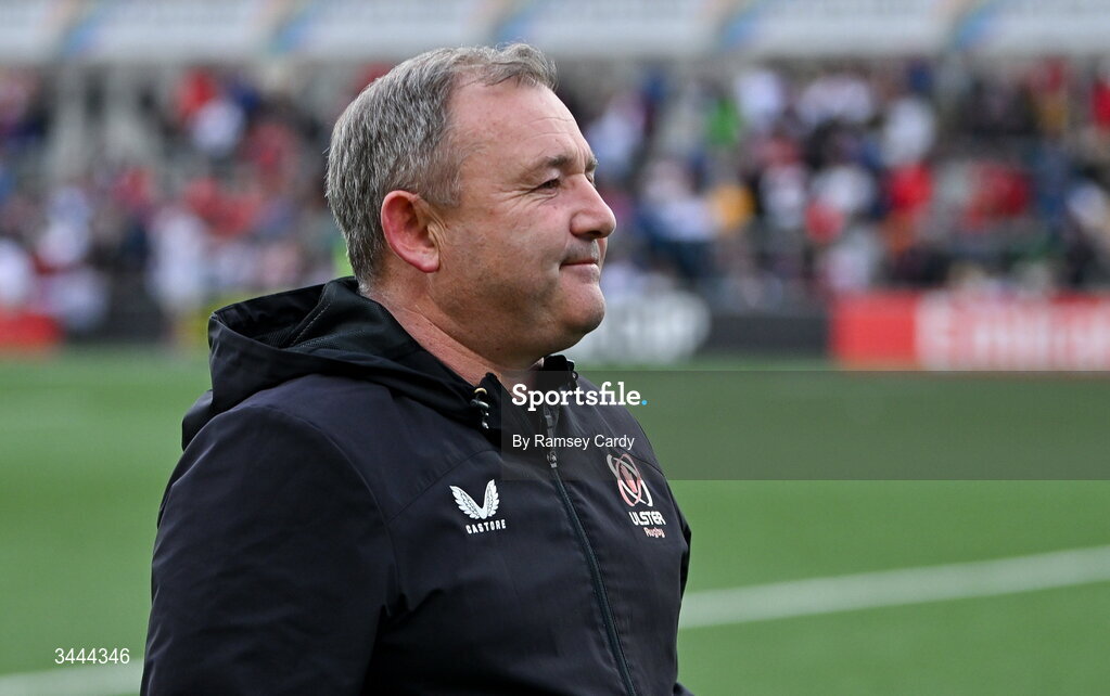 2 May 2026; Ulster head coach Richie Murphy after the EPCR Challenge Cup semi-final match between Ulster and Exeter Chiefs at Affidea Stadium in Belfast. Photo by Ramsey Cardy/Sportsfile