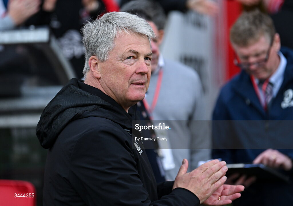 2 May 2026; Ulster Rugby Chief Executive Officer Hugh McCaughey after the EPCR Challenge Cup semi-final match between Ulster and Exeter Chiefs at Affidea Stadium in Belfast. Photo by Ramsey Cardy/Sportsfile