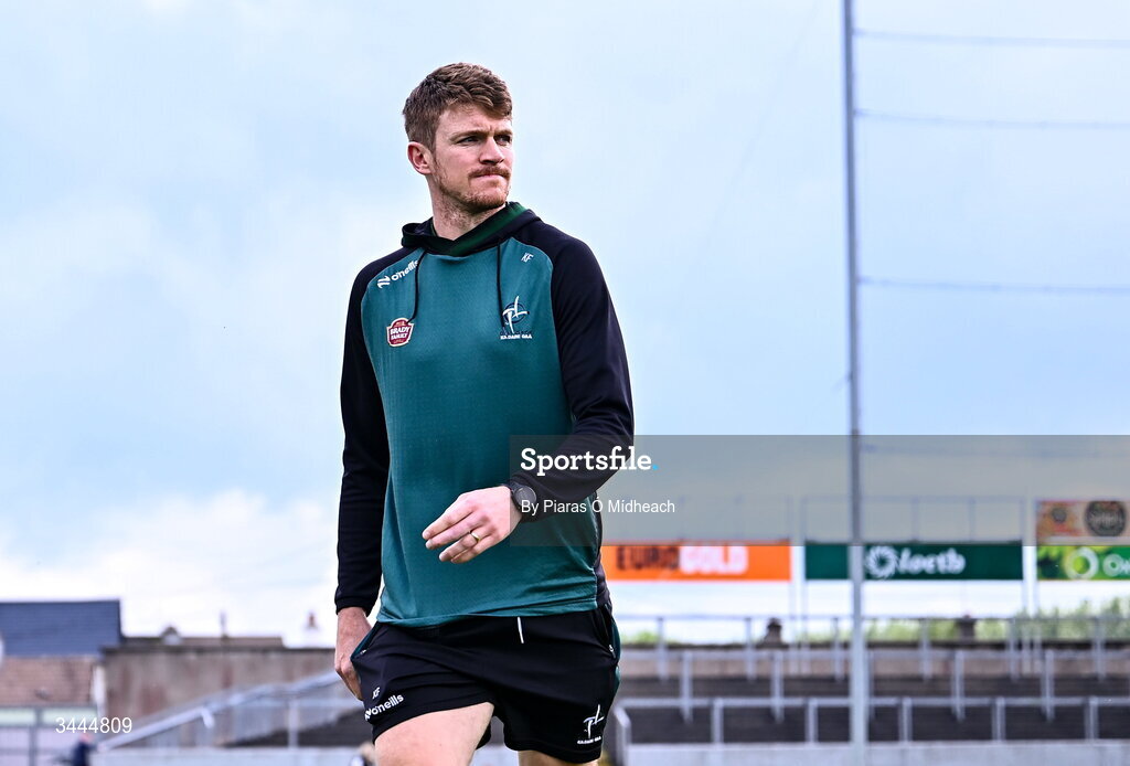3 May 2026; Kevin Feely of Kildare walks the pitch before the Leinster GAA Football Senior Championship semi-final match between Kildare and Westmeath at Glenisk O'Connor Park in Tullamore, Offaly. Photo by Piaras Ó Mídheach/Sportsfile