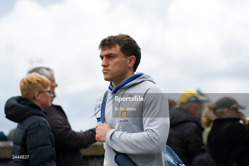 3 May 2026; Shane O'Donnell of Clare arrives before the Munster GAA Senior Hurling Championship Round 3 match between Clare and Limerick at Zimmer Biomet Páirc Chíosóg in Ennis, Clare. Photo by Tom Beary/Sportsfile