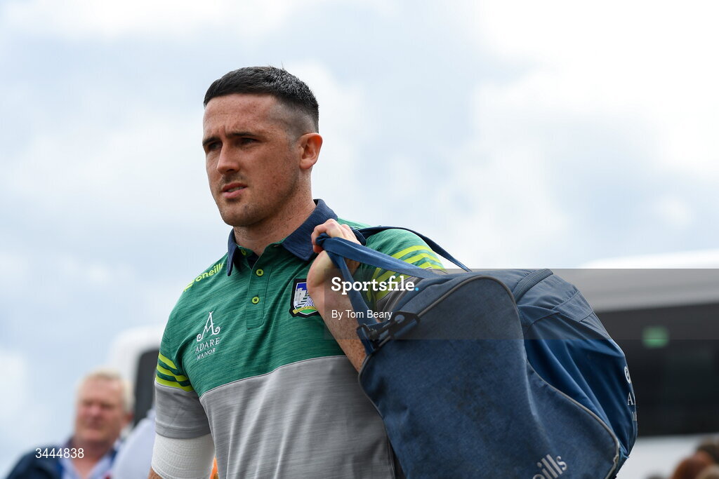 3 May 2026; Darragh O Donovan of Limerick arrives before the Munster GAA Senior Hurling Championship Round 3 match between Clare and Limerick at Zimmer Biomet Páirc Chíosóg in Ennis, Clare. Photo by Tom Beary/Sportsfile