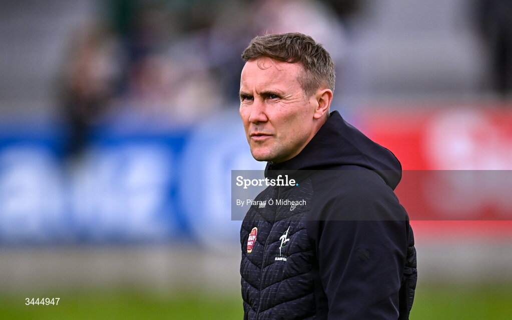 3 May 2026; Kildare manager Brian Flanagan before the Leinster GAA Football Senior Championship semi-final match between Kildare and Westmeath at Glenisk O'Connor Park in Tullamore, Offaly. Photo by Piaras Ó Mídheach/Sportsfile