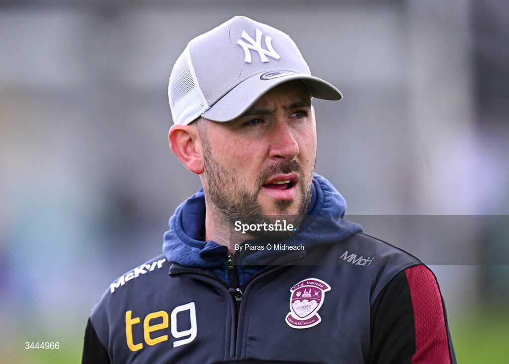 3 May 2026; Westmeath manager Mark McHugh before the Leinster GAA Football Senior Championship semi-final match between Kildare and Westmeath at Glenisk O'Connor Park in Tullamore, Offaly. Photo by Piaras Ó Mídheach/Sportsfile