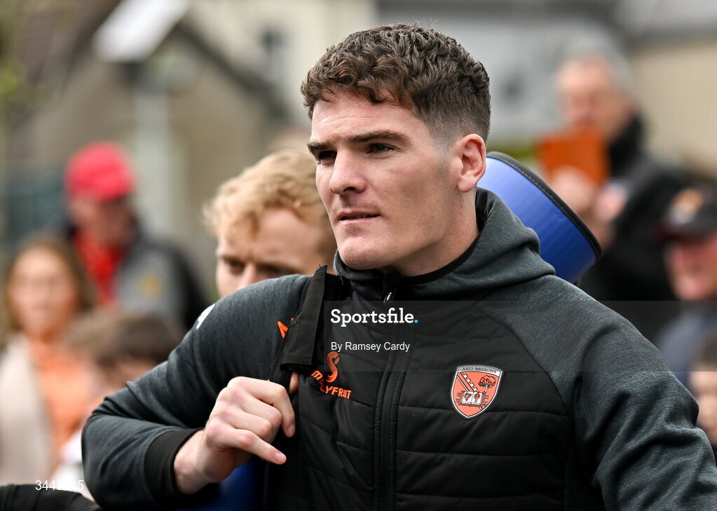 3 May 2026; Jarly Og Burns of Armagh before the Ulster GAA Football Senior Championship semi-final match between Armagh and Down at St Tiernach's Park in Clones, Monaghan. Photo by Ramsey Cardy/Sportsfile