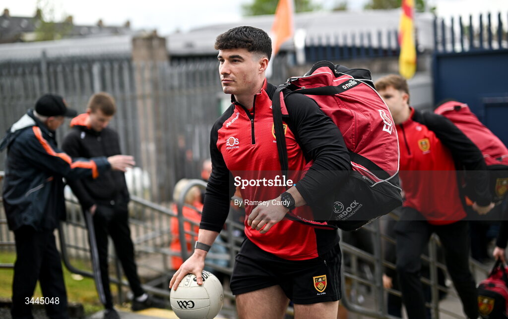 3 May 2026; Daniel Guinness of Down before the Ulster GAA Football Senior Championship semi-final match between Armagh and Down at St Tiernach's Park in Clones, Monaghan. Photo by Ramsey Cardy/Sportsfile
