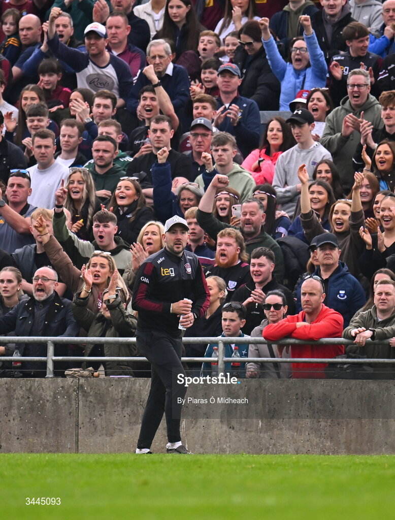 3 May 2026; Westmeath manager Mark McHugh during the Leinster GAA Football Senior Championship semi-final match between Kildare and Westmeath at Glenisk O'Connor Park in Tullamore, Offaly. Photo by Piaras Ó Mídheach/Sportsfile