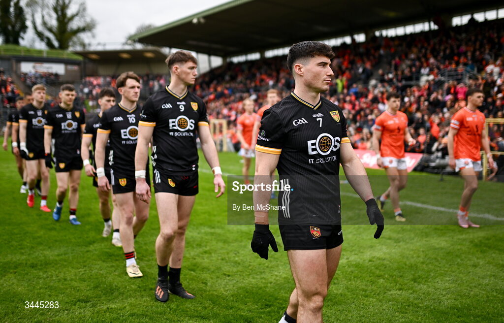 3 May 2026; Daniel Guinness of Down before the Ulster GAA Football Senior Championship semi-final match between Armagh and Down at St Tiernach's Park in Clones, Monaghan. Photo by Ben McShane/Sportsfile