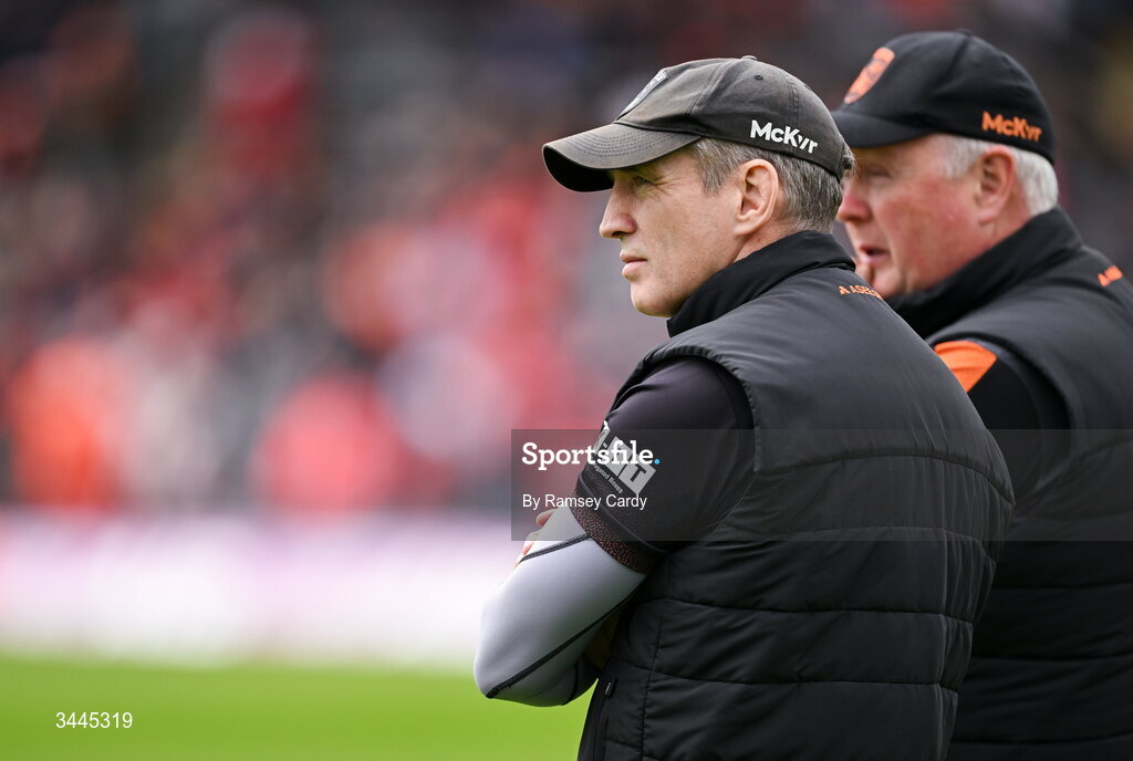 3 May 2026; Armagh manager Kieran McGeeney during the Ulster GAA Football Senior Championship semi-final match between Armagh and Down at St Tiernach's Park in Clones, Monaghan. Photo by Ramsey Cardy/Sportsfile