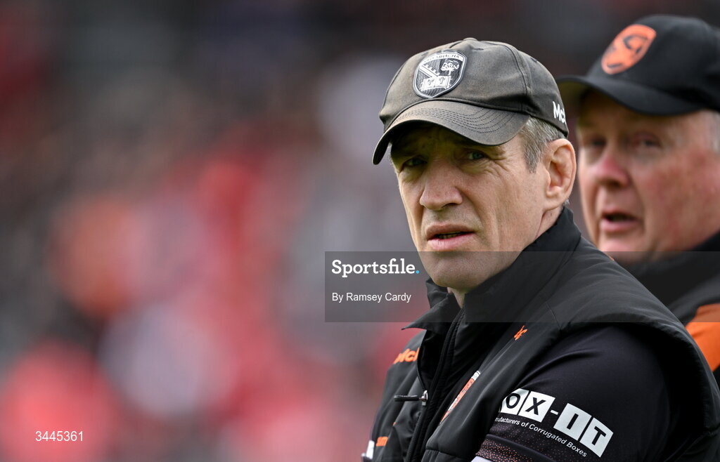 3 May 2026; Armagh manager Kieran McGeeney during the Ulster GAA Football Senior Championship semi-final match between Armagh and Down at St Tiernach's Park in Clones, Monaghan. Photo by Ramsey Cardy/Sportsfile