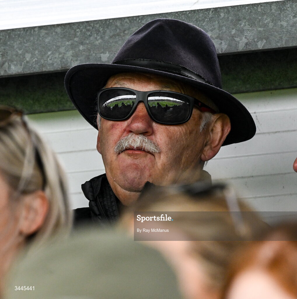 3 May 2026; Former Limerick full-back Pat Hartigan, a winner of 5 All-Stars, four Munster Championships and one All-Ireland, during the Munster GAA Senior Hurling Championship Round 3 match between Clare and Limerick at Zimmer Biomet Páirc Chíosóg in Ennis, Clare. Photo by Ray McManus/Sportsfile