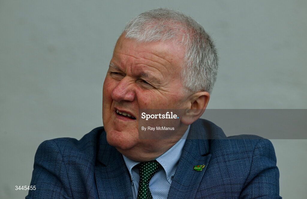 3 May 2026; Limerick County Board Chairman Séamus McNamara before the Munster GAA Senior Hurling Championship Round 3 match between Clare and Limerick at Zimmer Biomet Páirc Chíosóg in Ennis, Clare. Photo by Ray McManus/Sportsfile