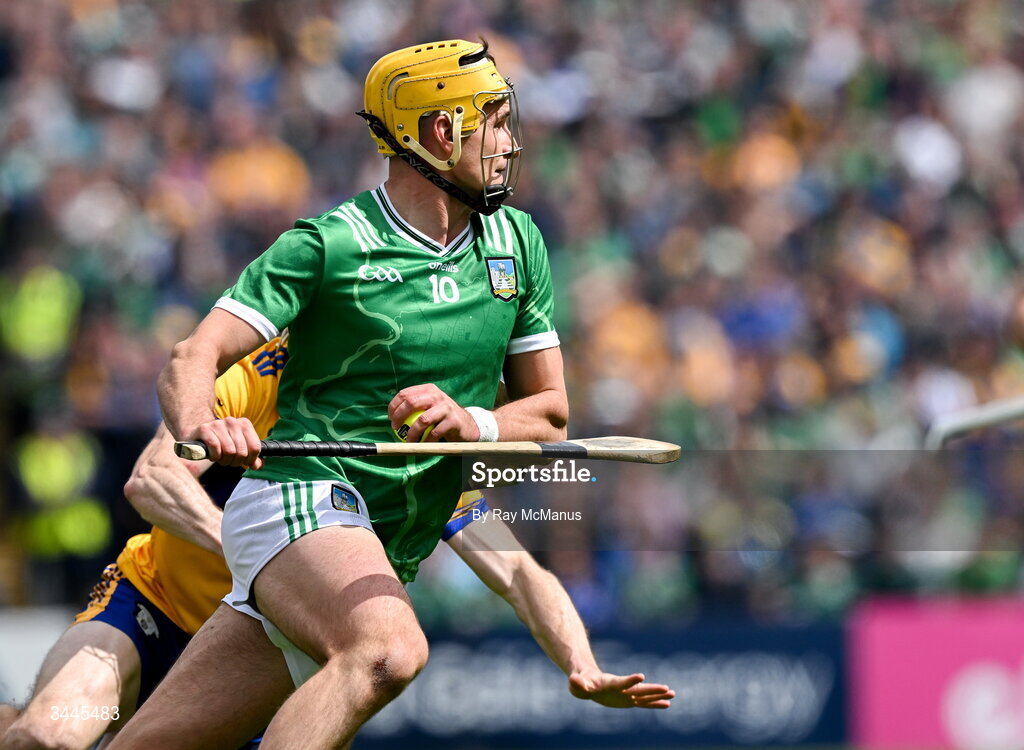3 May 2026; Cathal O'Neill of Limerick during the Munster GAA Senior Hurling Championship Round 3 match between Clare and Limerick at Zimmer Biomet Páirc Chíosóg in Ennis, Clare. Photo by Ray McManus/Sportsfile