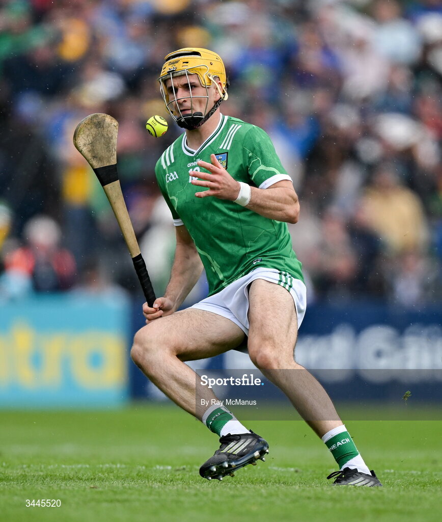 3 May 2026; Cathal O'Neill of Limerick during the Munster GAA Senior Hurling Championship Round 3 match between Clare and Limerick at Zimmer Biomet Páirc Chíosóg in Ennis, Clare. Photo by Ray McManus/Sportsfile