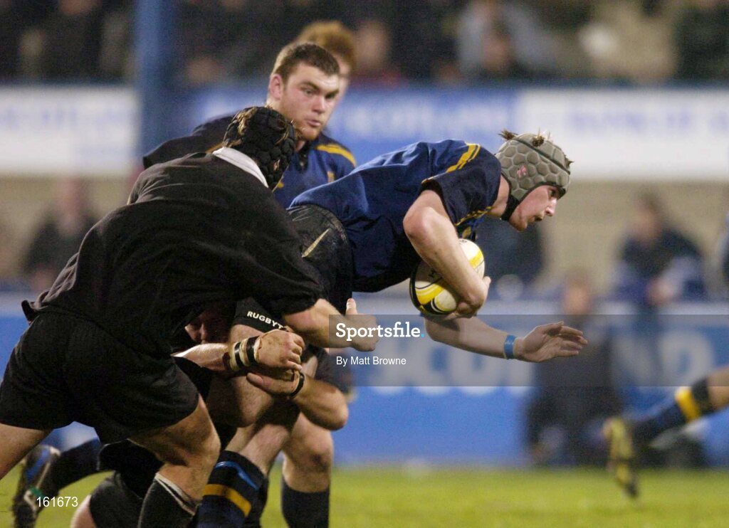23 November 2004; Brian Moroney, Leinster U21, in action against Simon Hanlon, New Zealand U21. U21 Representative Match, Leinster U21 v New Zealand U21, Donnybrook, Dublin. Picture credit; Matt Browne / SPORTSFILE