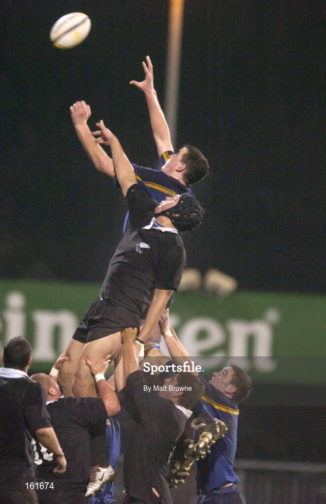 23 November 2004; Devin Toner, Leinster U21, in action against Bryn Evans, New Zealand U21. U21 Representative Match, Leinster U21 v New Zealand U21, Donnybrook, Dublin. Picture credit; Matt Browne / SPORTSFILE