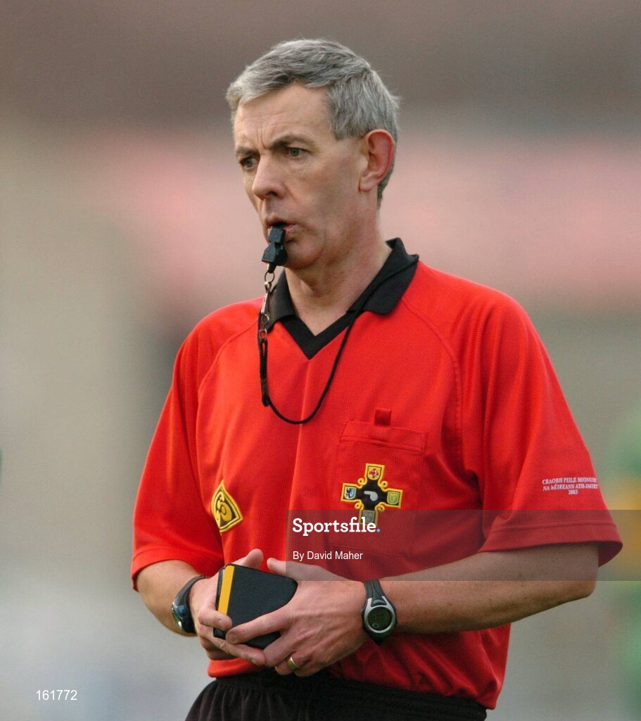 14 November 2004; Michael Hughes, referee. AIB Ulster Senior Club Football Championship Quarter Final Replay, Mayobridge v Ardara, Newry, Co. Down. Picture credit; David Maher / SPORTSFILE