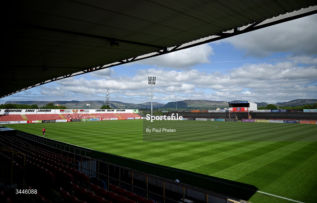 4 May 2026; A general view of the The Showgrounds before the SSE Airtricity Men's Premier Division match between Sligo Rovers and St Patrick's Athletic at The Showgrounds in Sligo. Photo by Paul Phelan/Sportsfile
