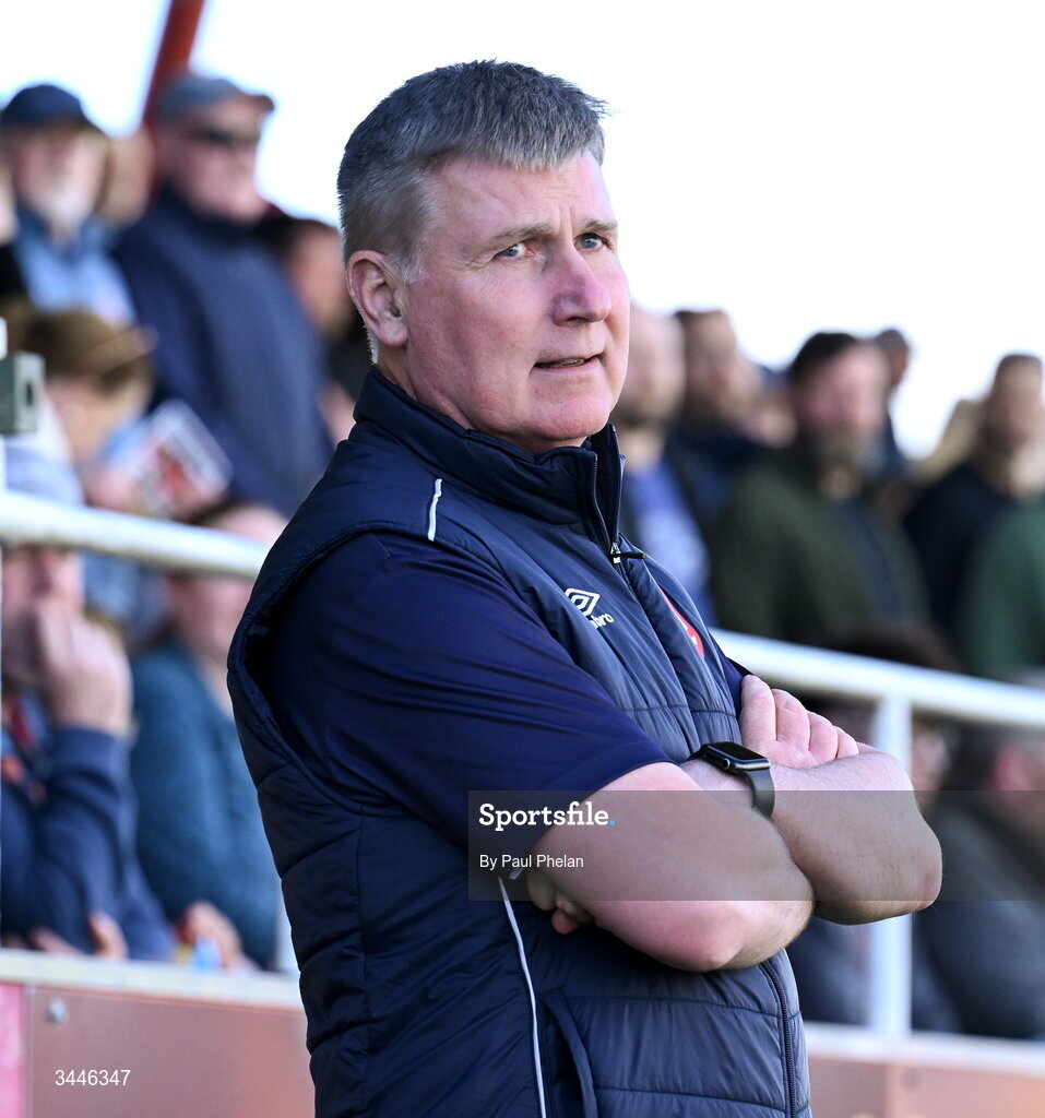 4 May 2026; St Patrick's Athletic manager Stephen Kenny during the SSE Airtricity Men's Premier Division match between Sligo Rovers and St Patrick's Athletic at The Showgrounds in Sligo. Photo by Paul Phelan/Sportsfile