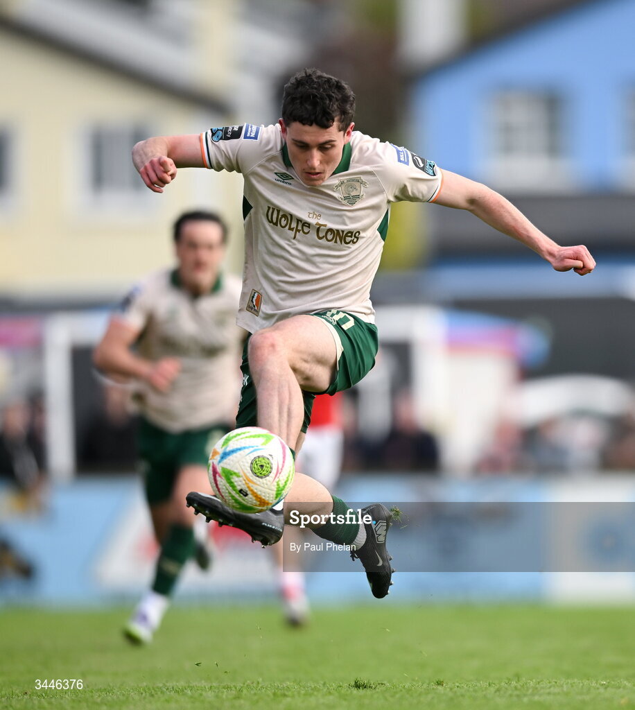 4 May 2026; Kian Leavy of St Patrick's Athletic during the SSE Airtricity Men's Premier Division match between Sligo Rovers and St Patrick's Athletic at The Showgrounds in Sligo. Photo by Paul Phelan/Sportsfile