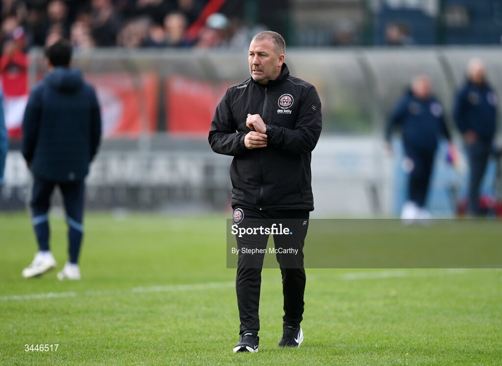 4 May 2026; Bohemians manager Alan Reynolds after the SSE Airtricity Men's Premier Division match between Bohemians and Shelbourne at Dalymount Park in Dublin. Photo by Stephen McCarthy/Sportsfile