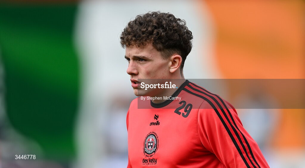 4 May 2026; Josh Harpur of Bohemians before the SSE Airtricity Men's Premier Division match between Bohemians and Shelbourne at Dalymount Park in Dublin. Photo by Stephen McCarthy/Sportsfile