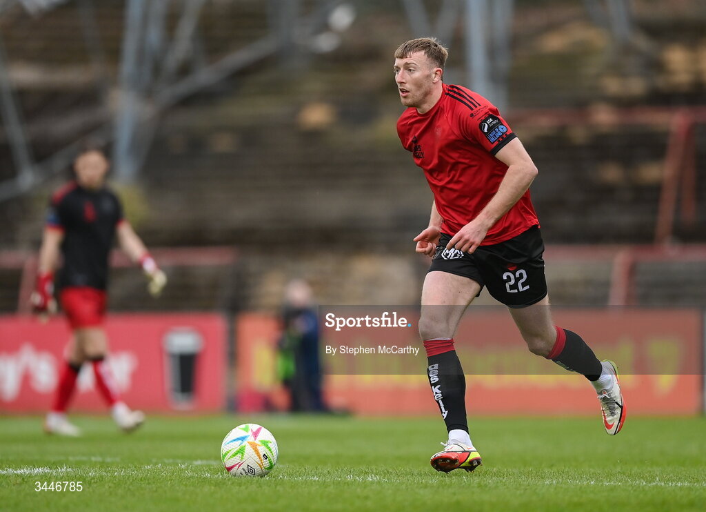 4 May 2026; Sam Todd of Bohemians during the SSE Airtricity Men's Premier Division match between Bohemians and Shelbourne at Dalymount Park in Dublin. Photo by Stephen McCarthy/Sportsfile