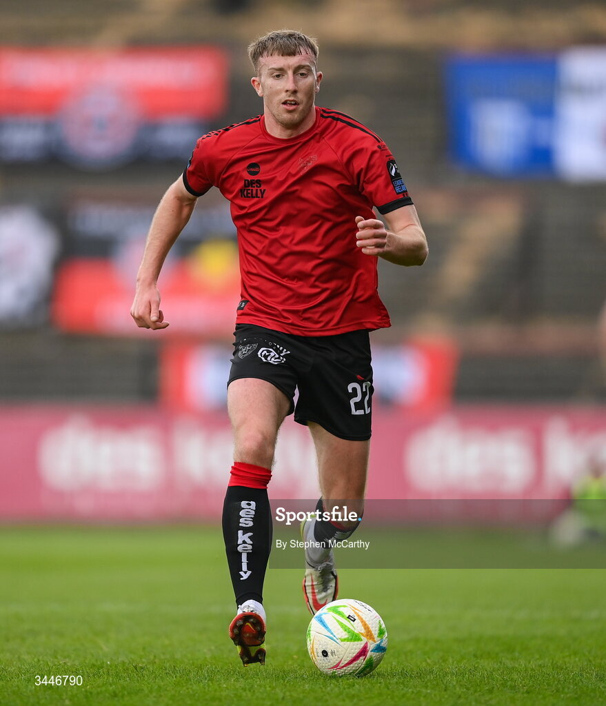 4 May 2026; Sam Todd of Bohemians during the SSE Airtricity Men's Premier Division match between Bohemians and Shelbourne at Dalymount Park in Dublin. Photo by Stephen McCarthy/Sportsfile