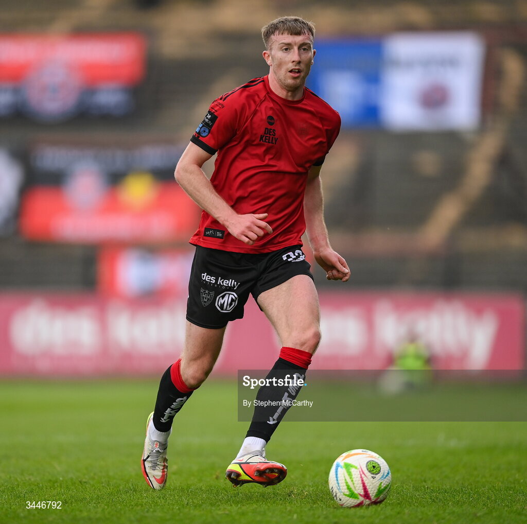 4 May 2026; Sam Todd of Bohemians during the SSE Airtricity Men's Premier Division match between Bohemians and Shelbourne at Dalymount Park in Dublin. Photo by Stephen McCarthy/Sportsfile