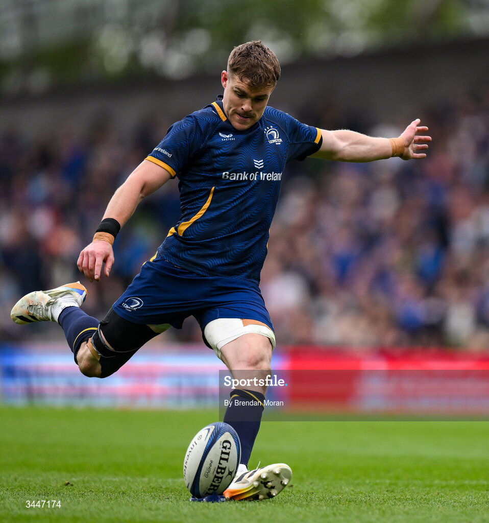2 May 2026; Garry Ringrose of Leinster during the Investec Champions Cup semi-final match between Leinster and RC Toulon at the Aviva Stadium in Dublin. Photo by Brendan Moran/Sportsfile