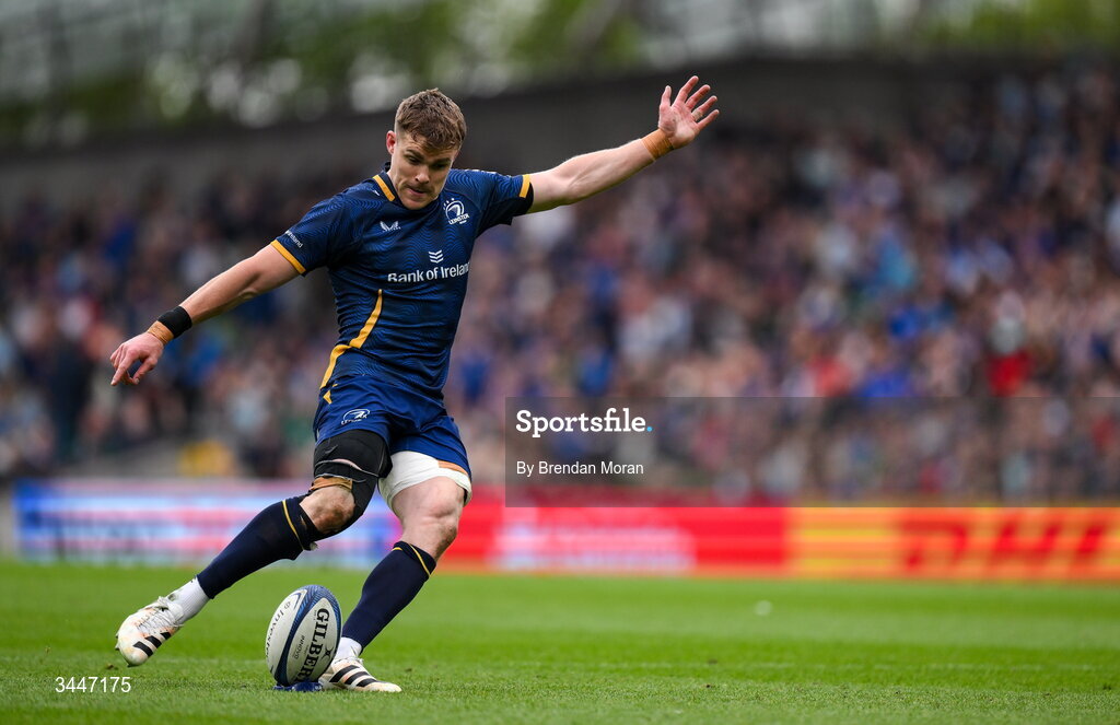 2 May 2026; Garry Ringrose of Leinster during the Investec Champions Cup semi-final match between Leinster and RC Toulon at the Aviva Stadium in Dublin. Photo by Brendan Moran/Sportsfile