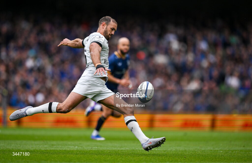 2 May 2026; Melvyn Jaminet of RC Toulon during the Investec Champions Cup semi-final match between Leinster and RC Toulon at the Aviva Stadium in Dublin. Photo by Brendan Moran/Sportsfile