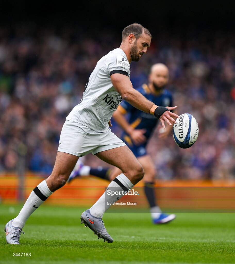 2 May 2026; Melvyn Jaminet of RC Toulon during the Investec Champions Cup semi-final match between Leinster and RC Toulon at the Aviva Stadium in Dublin. Photo by Brendan Moran/Sportsfile
